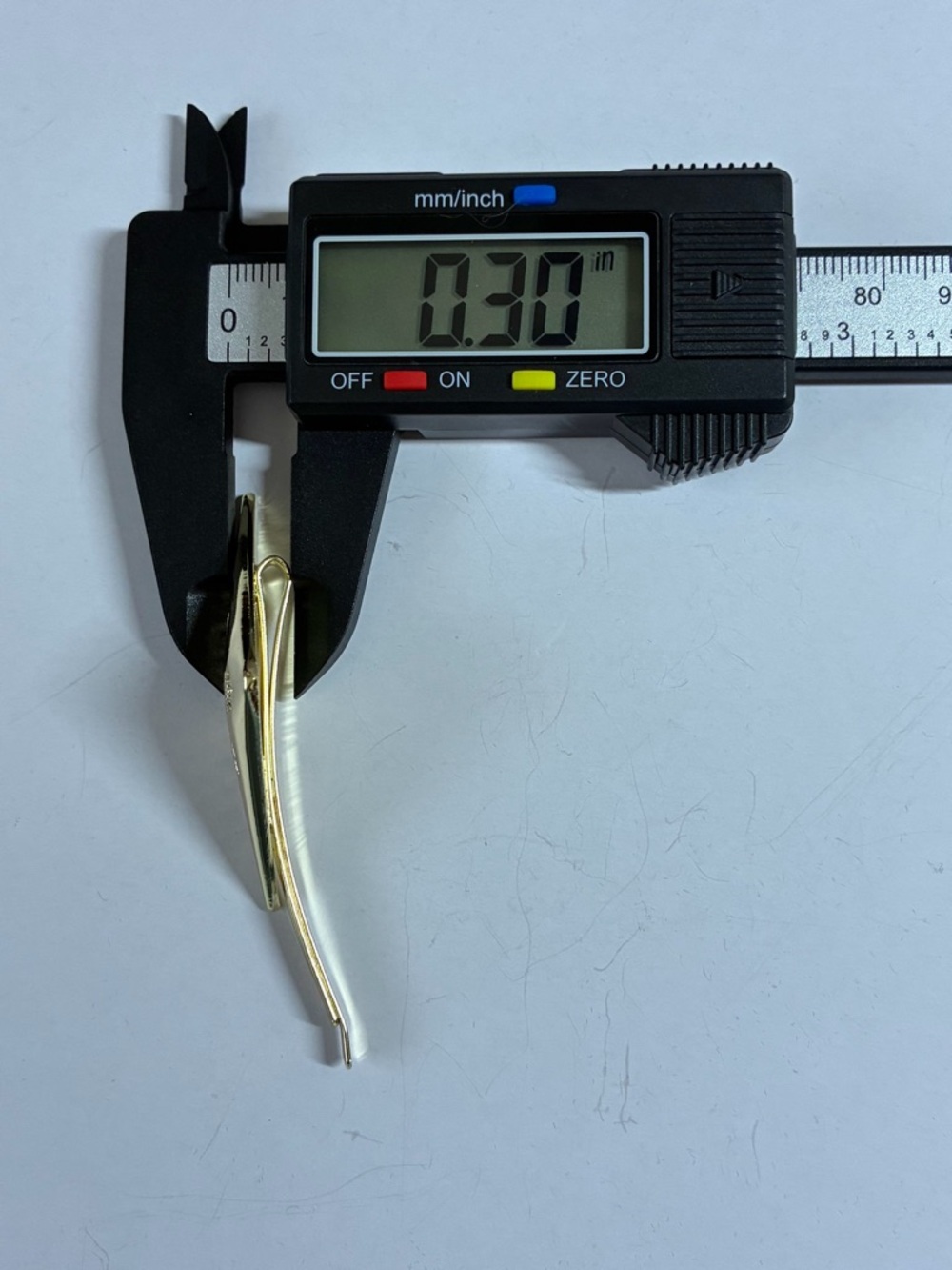 Prada Gold Triangle Logo Hair Clip - Picture 7 of 7